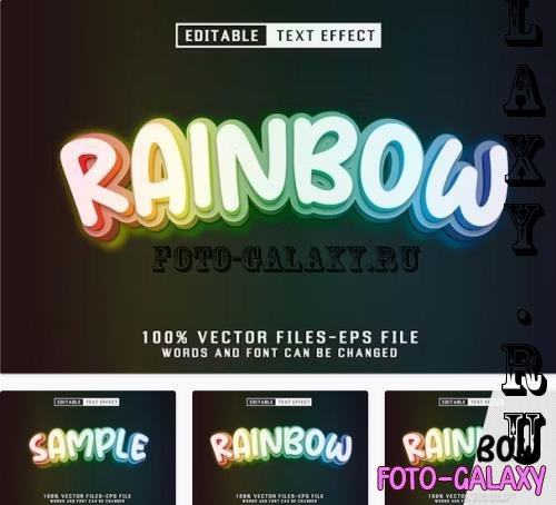 Rainbow Editable Text Effect - HDH5L2Z