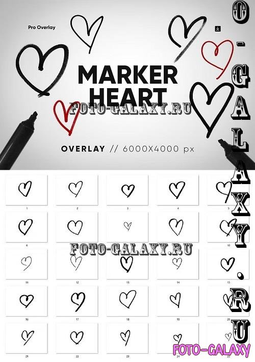 25 Marker Heart Overlay HQ - 35807766