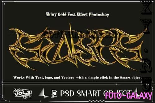 Shiny Gold Text Effect PSD Template Photoshop - VWVK59V