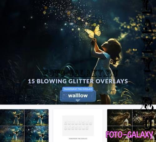 Blowing glitter gold bokeh transparent PNG overlay - ND3KC3U