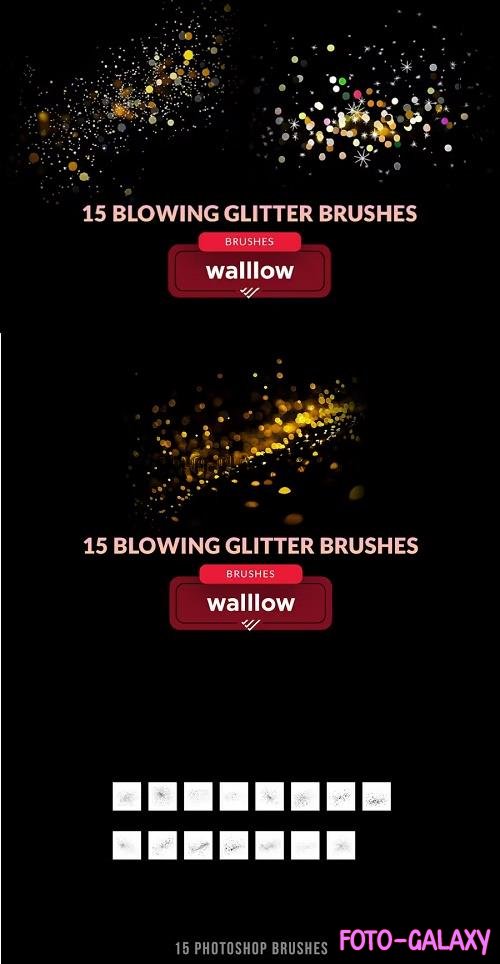 Blowing glitter gold dust bokeh photoshop brushes - RER4TW2