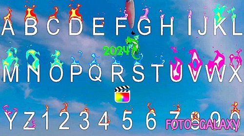 Videohive - Fire Alphabet Font 51391781 - Project For Final Cut & Apple Motion