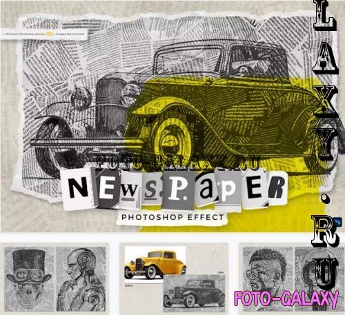 Newspapers Photoshop Action - 97934154