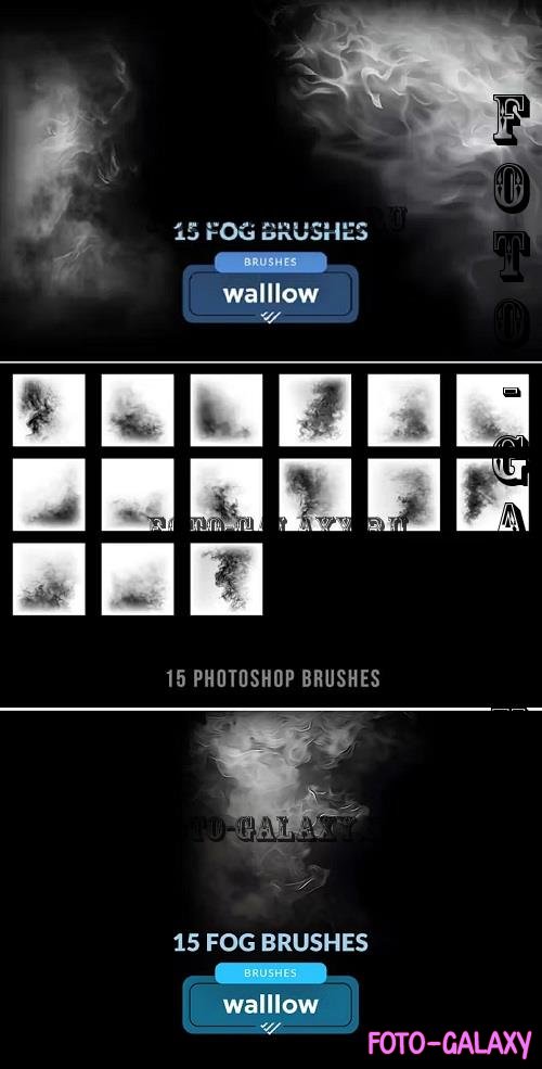 Smoke fog and mist photoshop digital brushes - QYDS6AN