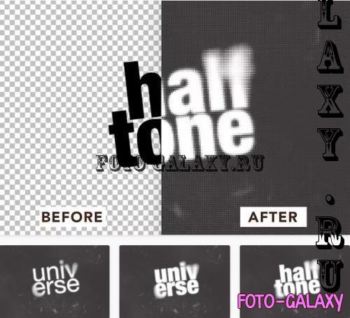 Halftone Text Effect - 56XY4QG
