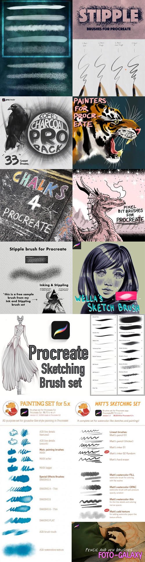 400+ Pencil & Pen (Sketching) Brushes for Procreate
