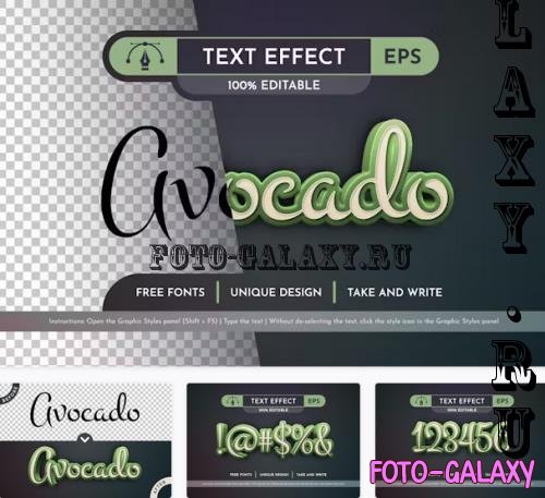 Avocado Editable Text Effect - 92434262