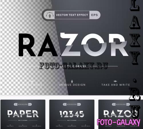 Razor - Editable Text Effect - 42298956