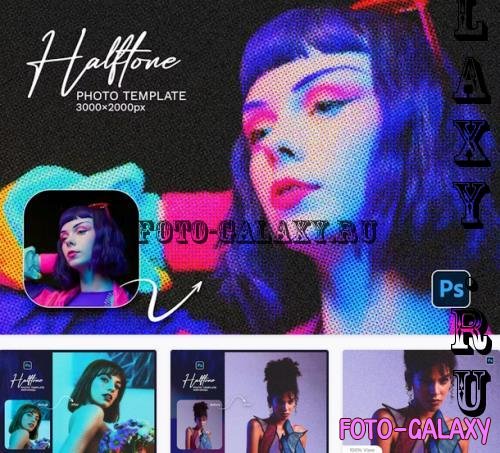 Halftone Photo Template - 94593953