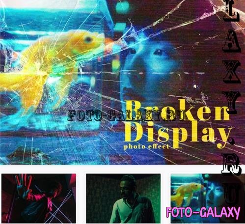 Broken Display Shattered Glass Photo Effect - YQ4U979