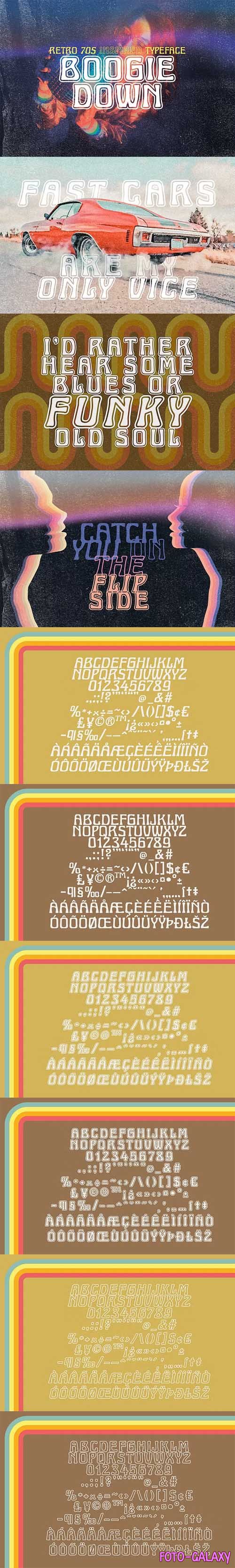 Boogie Down - Retro 70s Typeface