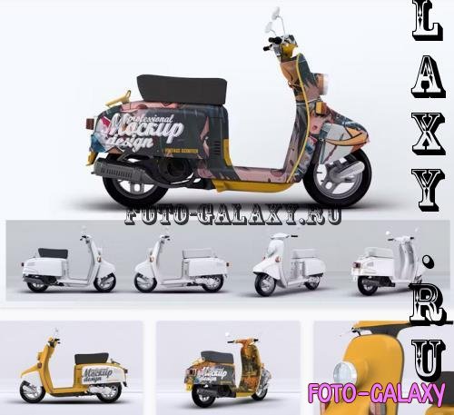 Retro Scooter Mock-Up - 77A9TYD
