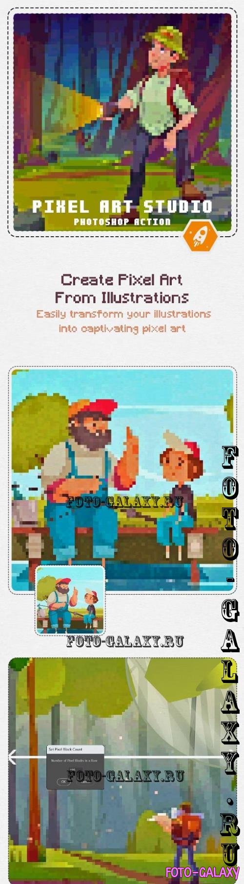 Pixel Art Studio - Pixel Art Effect Action - 49018643