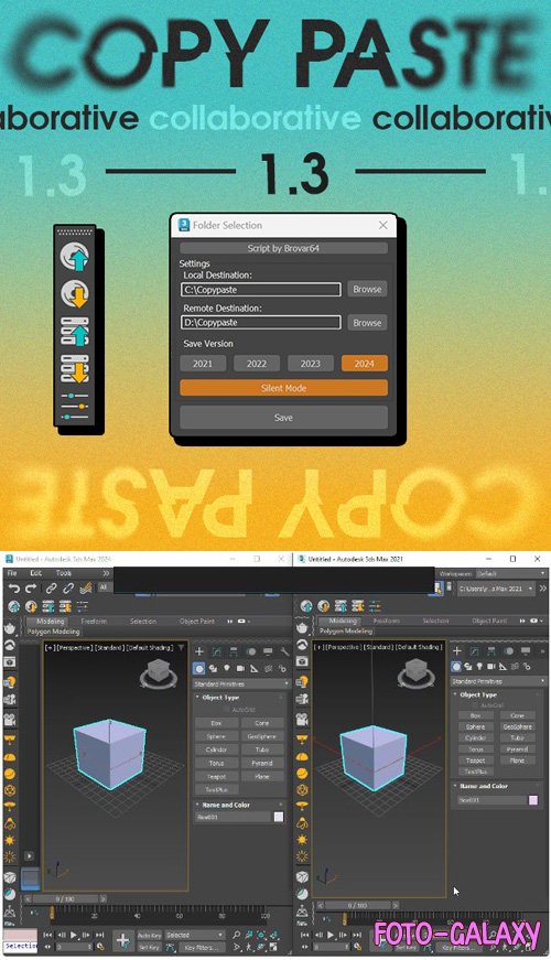 Collaborative Copy-Paste Script v1.3 for 3ds Max 2021-2024