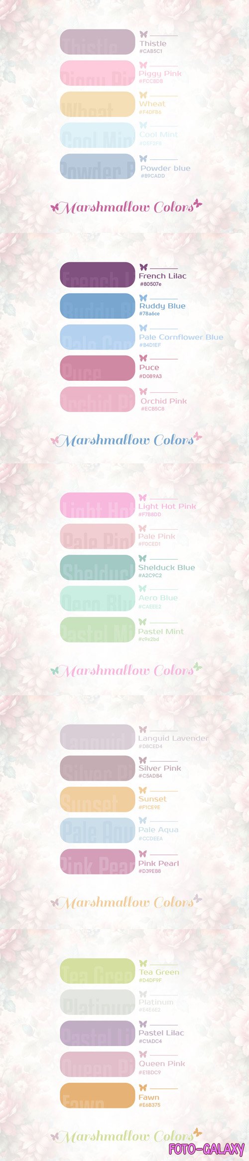 Marshmallow Color Swatches for Photoshop