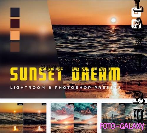 6 Sunset dream Lightroom and Photoshop Presets - C2DVFAW