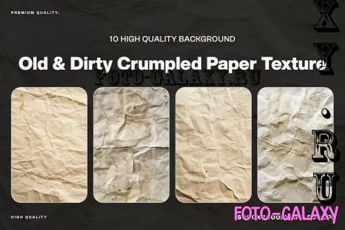 10 Old Dirty Crumple Paper Background - 3YHVGG4