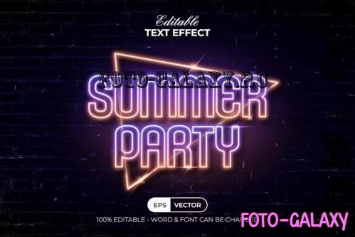 Summer Party Text Effect Neon Style - 196293204