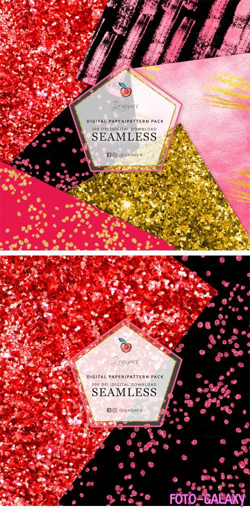 Glittering Seamless Patterns Pack