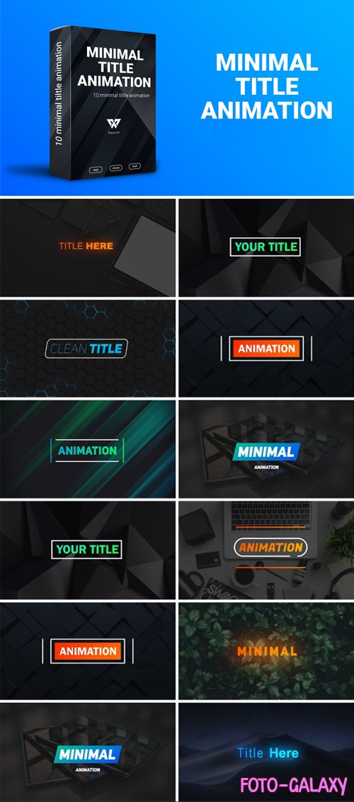 10 Minimal Titles Animation - After Effects Projects