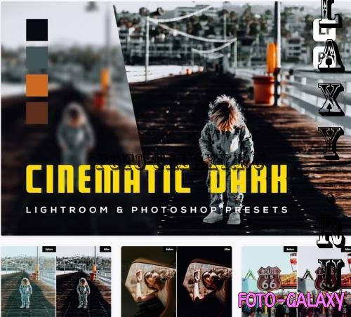 6 Cinematic Dark Lightroom and Photoshop Presets - D7YX4ZP