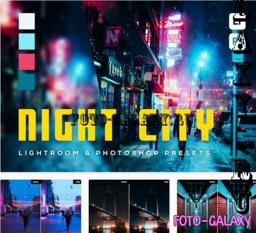 6 Night City Lightroom and Photoshop Presets - PTZL85S