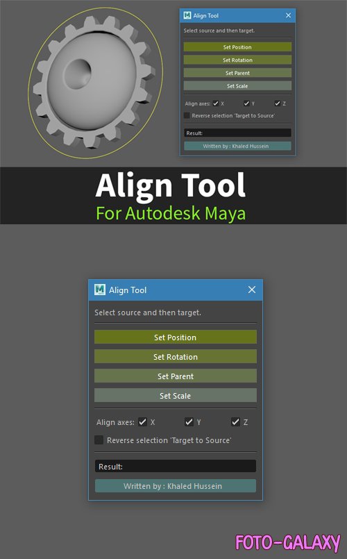 Align Tool 1.13 - Script for Maya