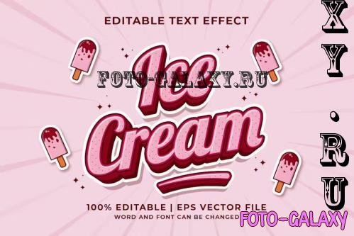 Ice Cream Vector Editable Text Effect - YGCFZES
