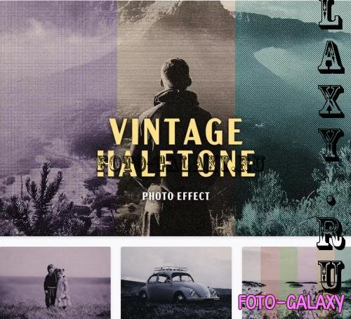 Old Vintage Halftone Photo Effect - 234739007