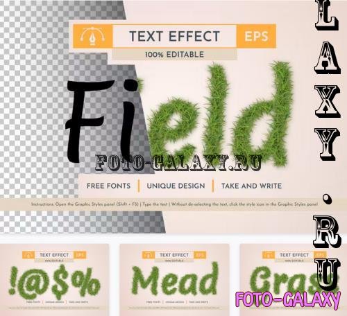 Field Grass Editable Text Effect, Graphic Style - PWJSEUJ