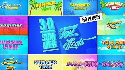 3D Summer Text Effects 2546577 - Project for After Effects 