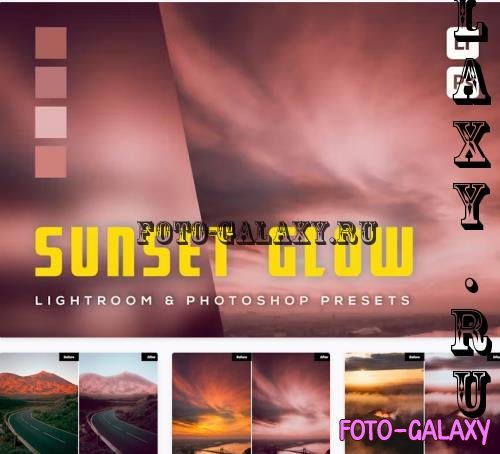 6 Sunset Glow Lightroom and Photoshop Presets - CSCH7RK