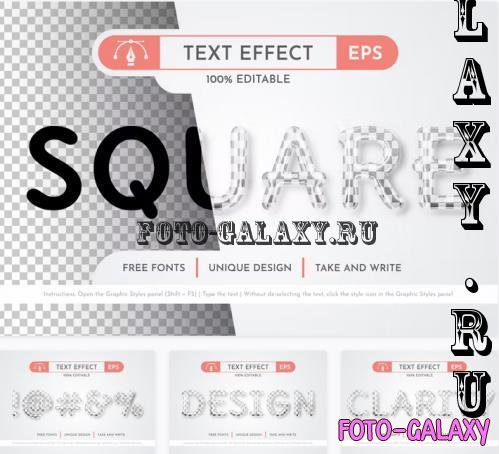 Checkered Glass Editable Text Effect - 196281122