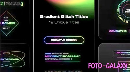 Gradient Glitch Titles 2540183 - Project for After Effects 