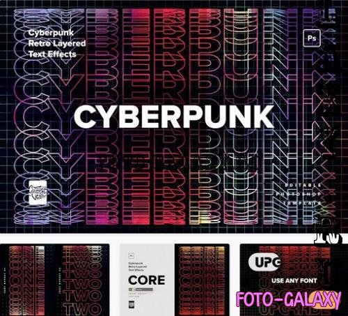 Cyberpunk Retro Layered Text Effects - 278318011