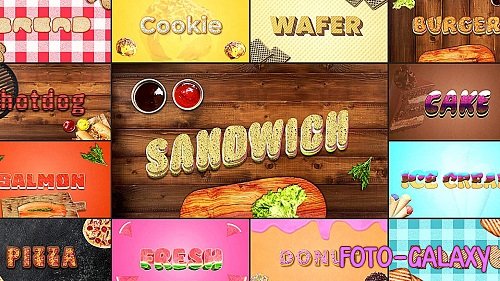 Food Text Effects 2574273 - Project for After Effects 
