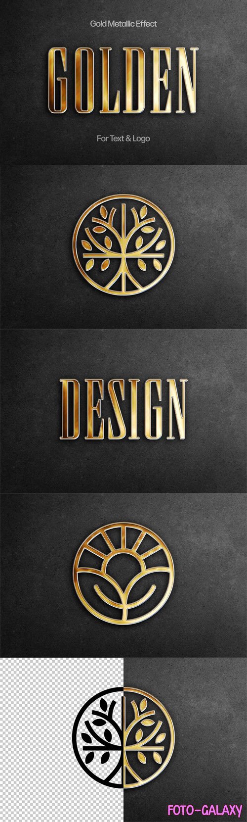 Gold Metallic Photoshop Effect for Text & Logo
