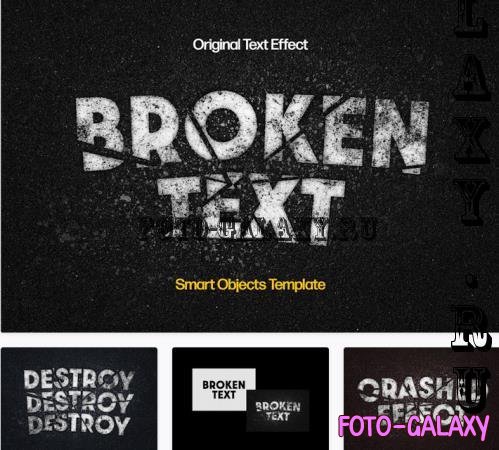 Smashed Broken Text Effect - 278615824