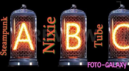 Steampunk Nixie Tube Alphabet 1176881 - Motion Graphics