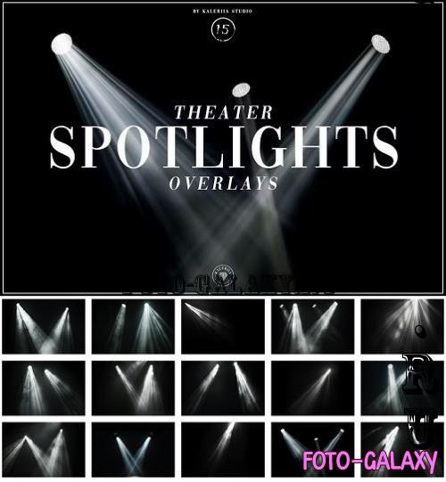 Theater Spotlights Overlays - L4X9JKZ