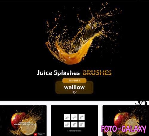 Juice splashes photoshop brushes - 279992561