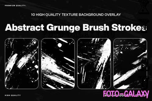 10 Abstract Grunge Brush Strokes Textures - D6TU9RB