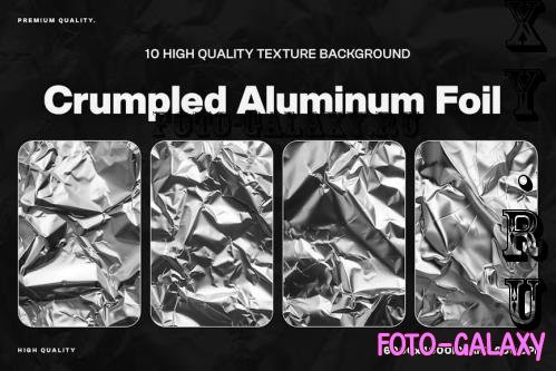 10 Crumpled Aluminum Foil Texture - 36KT77Y