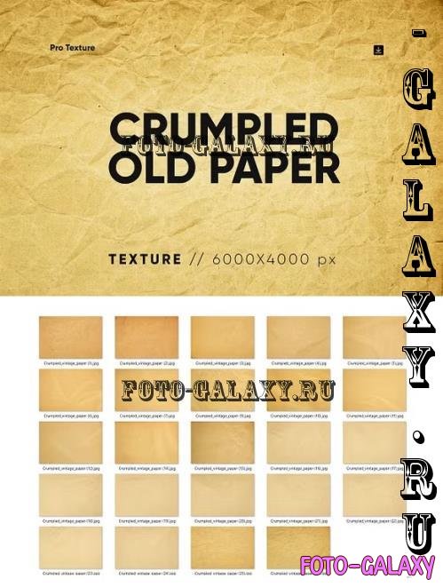 20 Crumpled Old Paper Texture HQ - 278282535