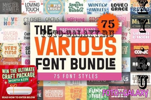 The Various Font Bundle - 75 Premium Fonts