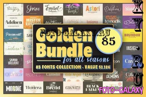 Golden for All Seasons Font Bundle - 85 Premium Fonts