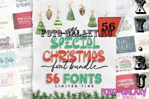 The Special Christmas Font Bundle - 56 Premium Fonts