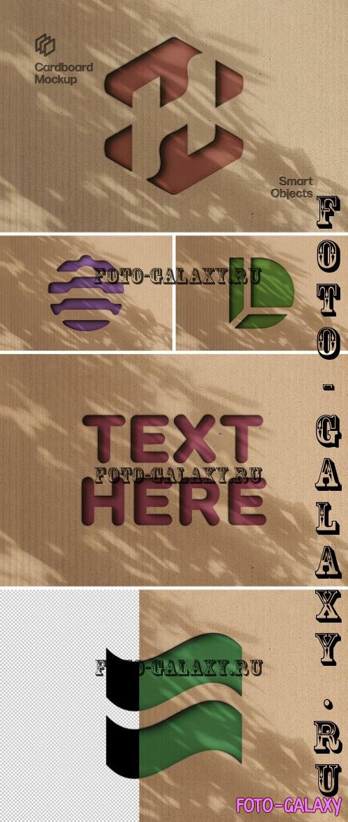 Cardboard Cut Out Text & Logo Mockup - 278654882