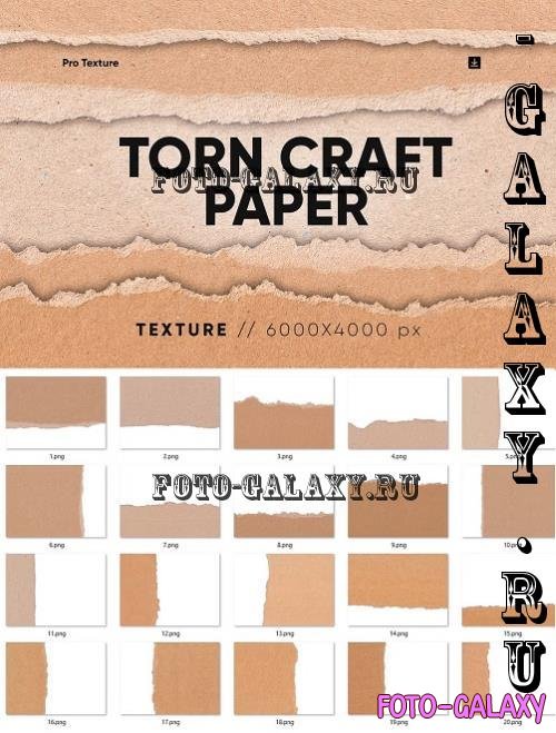 20 Torn Craft Paper Texture HQ - 279700323