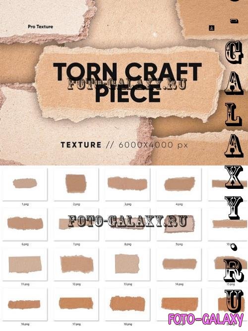 20 Torn Craft Pieces Texture HQ - 279700332